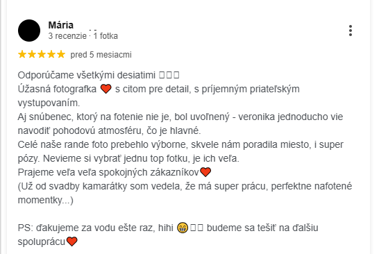 recenzie fotograf prešov
