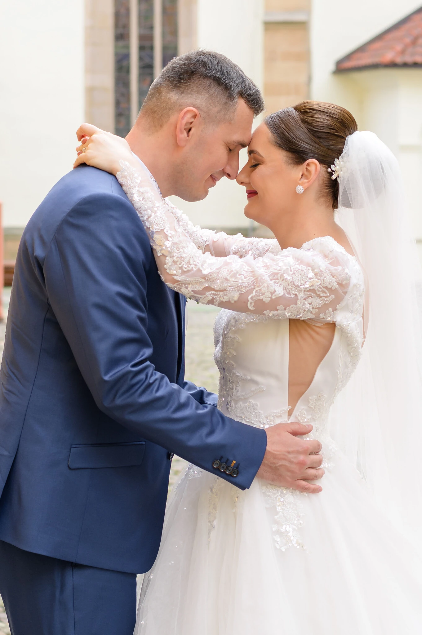 romantické svadobné foto Prešov centrum pár spolu