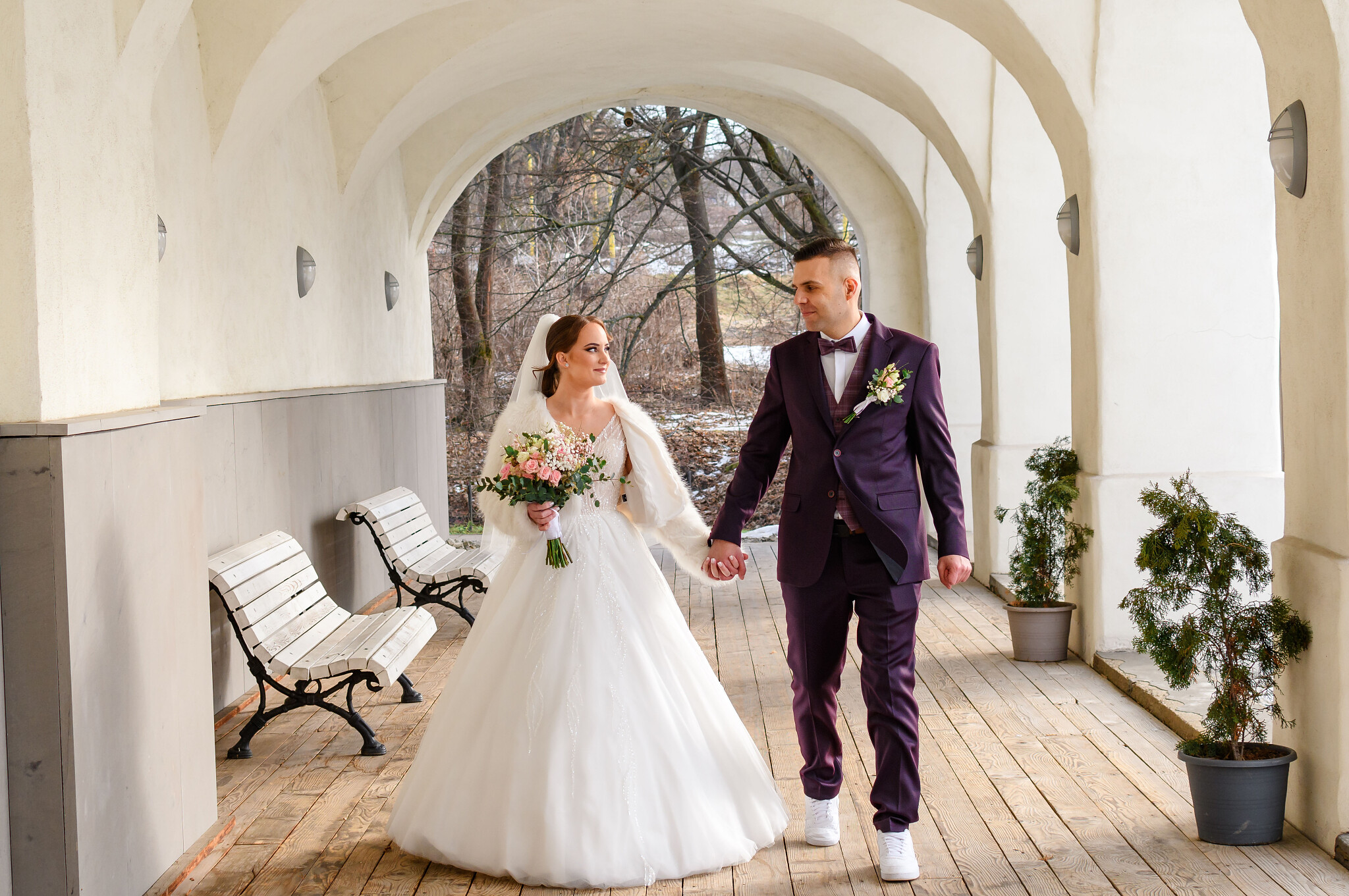 svadobné fotenie Prešov Solivar klenutá chodba